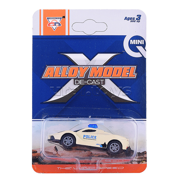 Машина "Полицейский вираж" металл. на листе