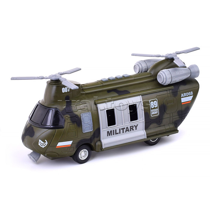 Вертолет "Транспортер" 1:16 (свет, звук) в коробке