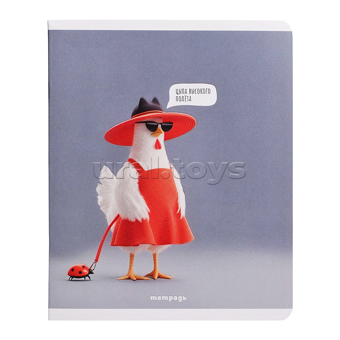 Тетрадь 48 л, клетка "Стильные курочки" А5+, мягкий переплёт (2 скобы)