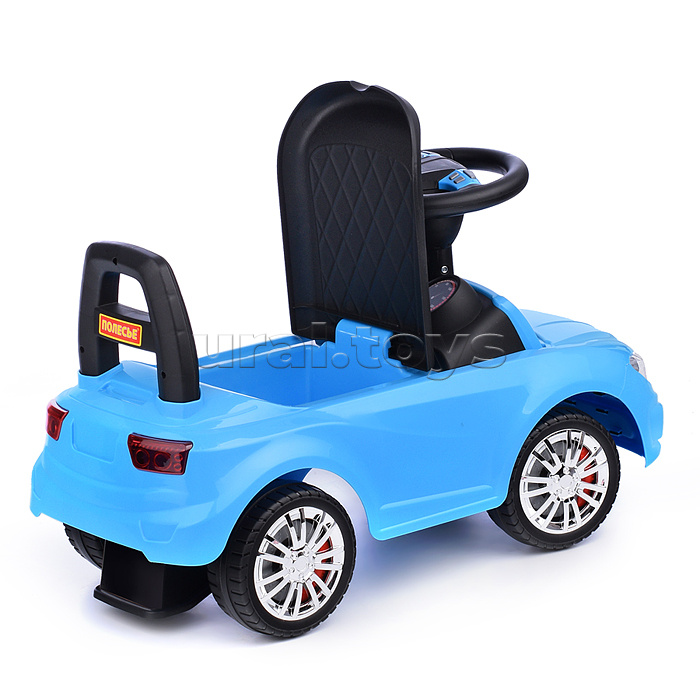 Каталка-автомобиль "SuperCar" №5 со звуковым сигналом (голубая)