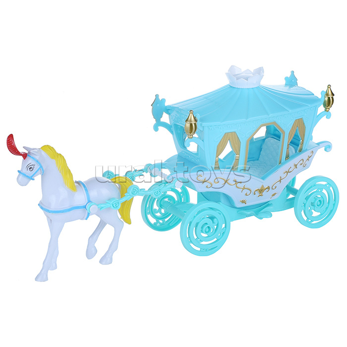 Карета с лошадкой, на батарейках, в коробке