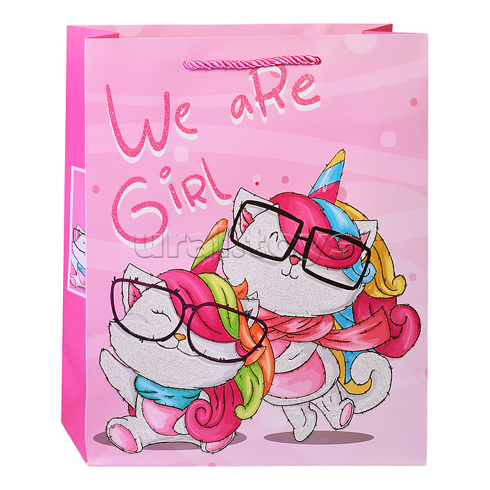 Пакет подарочный "We aRe Girl" 26*10*32см.