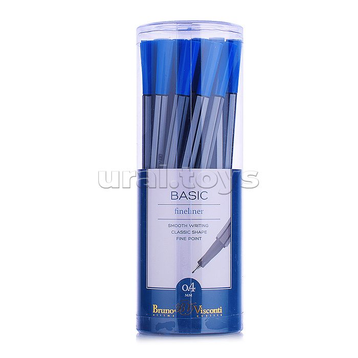 Ручка капиллярная 0,4 мм "BASIC" Синяя (файнлайнер) Ручка капиллярная 0,4 мм "BASIC" Синяя (файнлайнер)