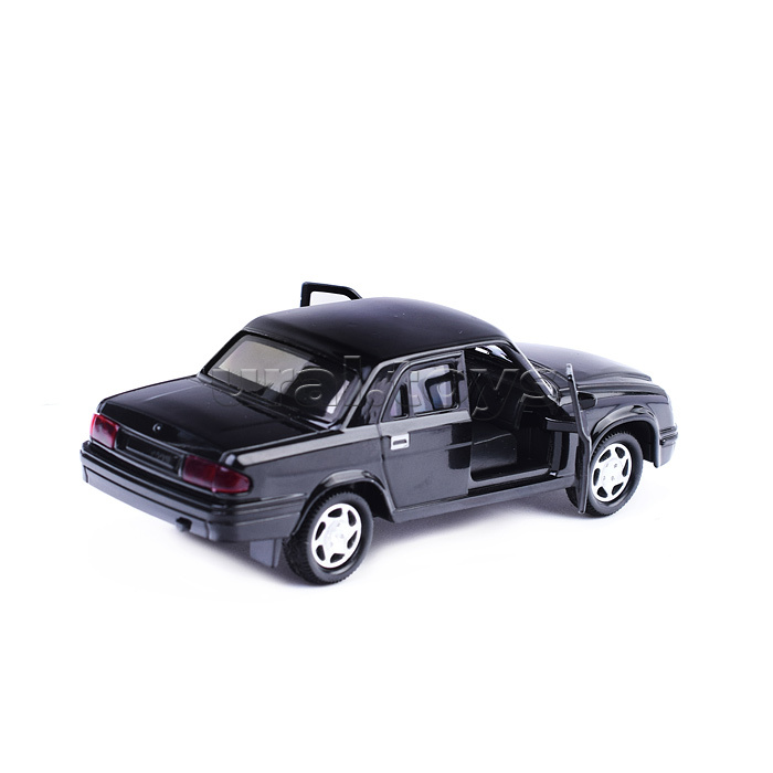 Машина металл ГАЗ -31105 «Волга» 12 см, (двери, багаж, черный)инерц, в коробке