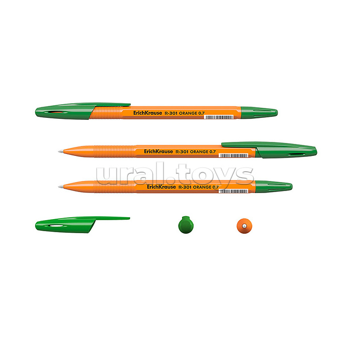 Ручка шариковая R-301 Orange Stick 0.7, цвет чернил зеленый Ручка шариковая R-301 Orange Stick 0.7, цвет чернил зеленый