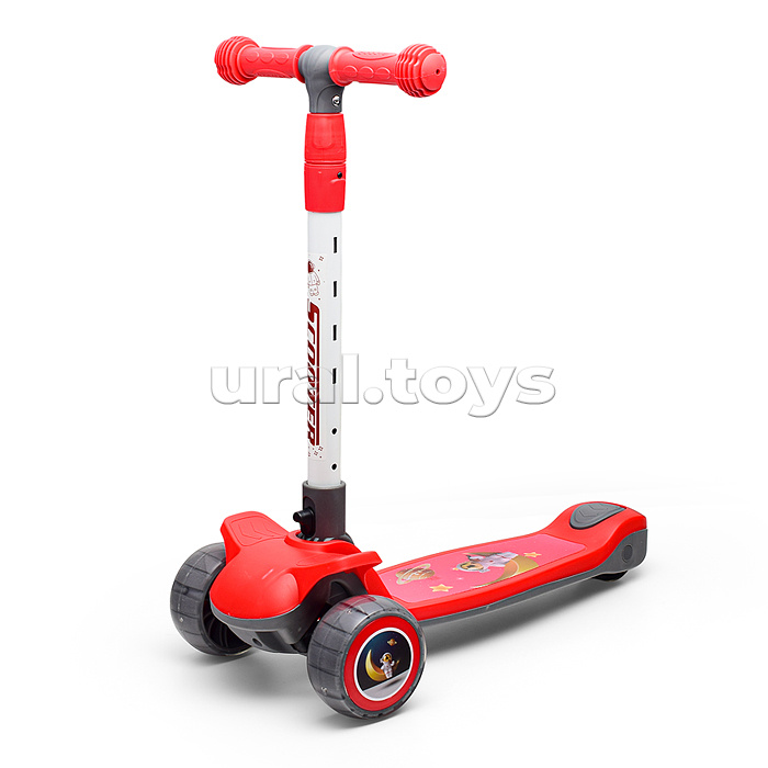 Самокат 3-х кол., красный, PU, в коробке