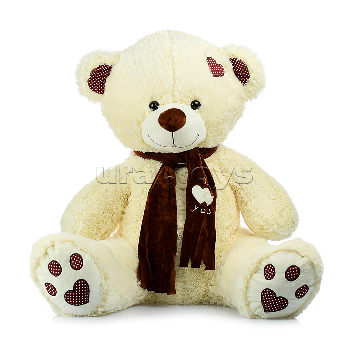 Медведь Тони с шарфом В150 латте