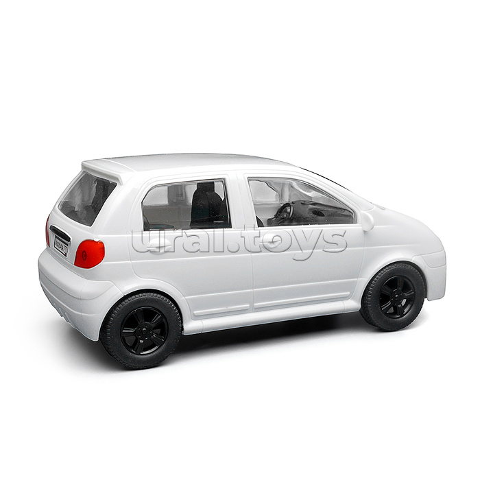 Машина инерционная "Хэтчбек" 25см. прозрачные окна, белый