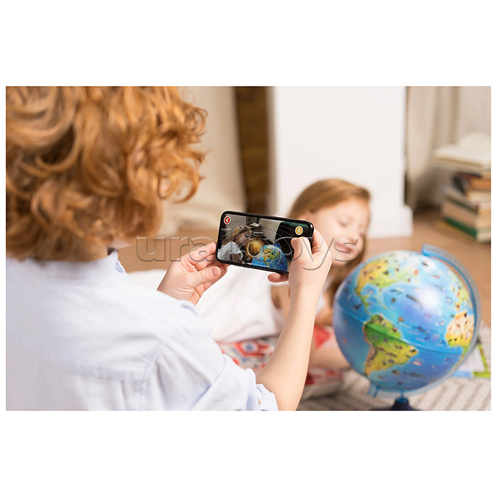 Интерактивный глобус Земли политический 320мм с подсветкой от сети Рельефный