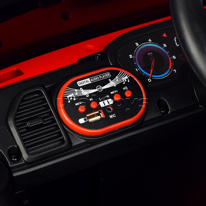 Электромобиль "Профи" на аккумуляторе, с р/у управлением, в коробке (красный)