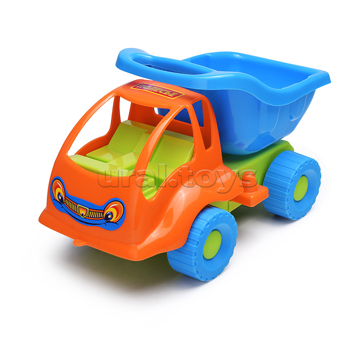 Набор №58: "Муравей", автомобиль-самосвал + совок №2, грабельки №2, 2 формочки