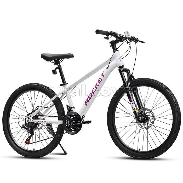 Велосипед 24" Rocket MP-400, цвет белый/лиловый, размер 13"