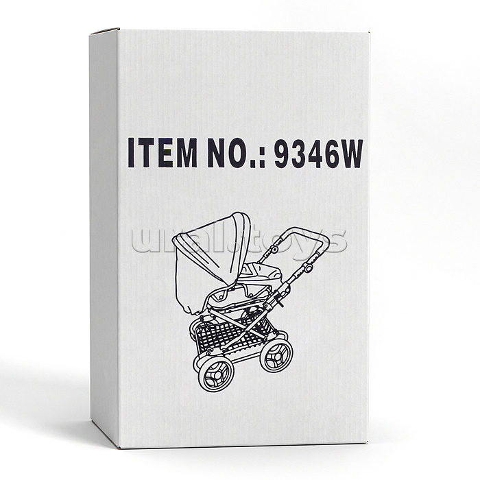 Коляская кукольная металлическая, с корзиной, принт сладости