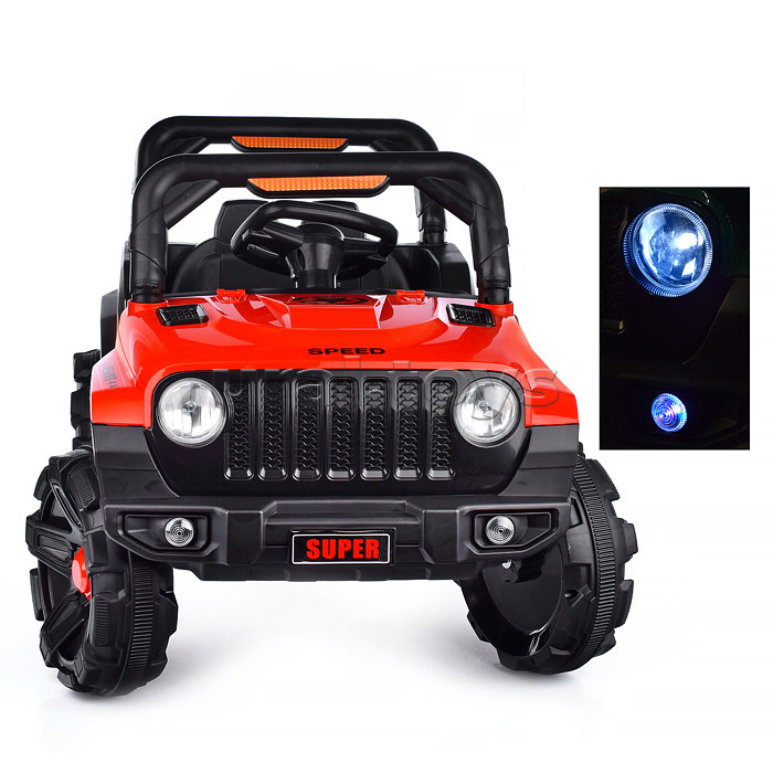 Электромобиль "Рустик" на аккумуляторе, с р/у управлением, в коробке (красный)