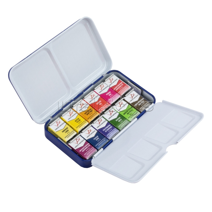 Краска акварель 12цв. художественная "Цветочная симфония" в металлической коробочке, палитра Марии Барановской