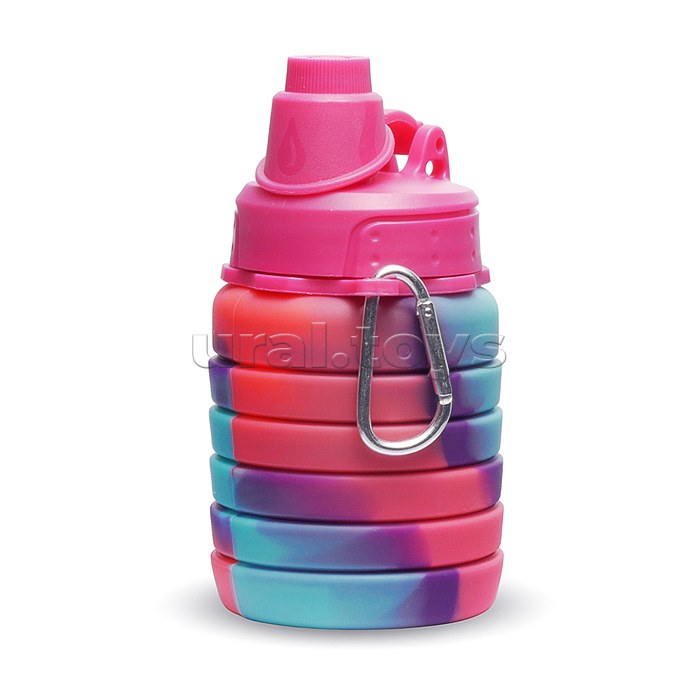 Бутылка силиконовая, складная 500 мл.