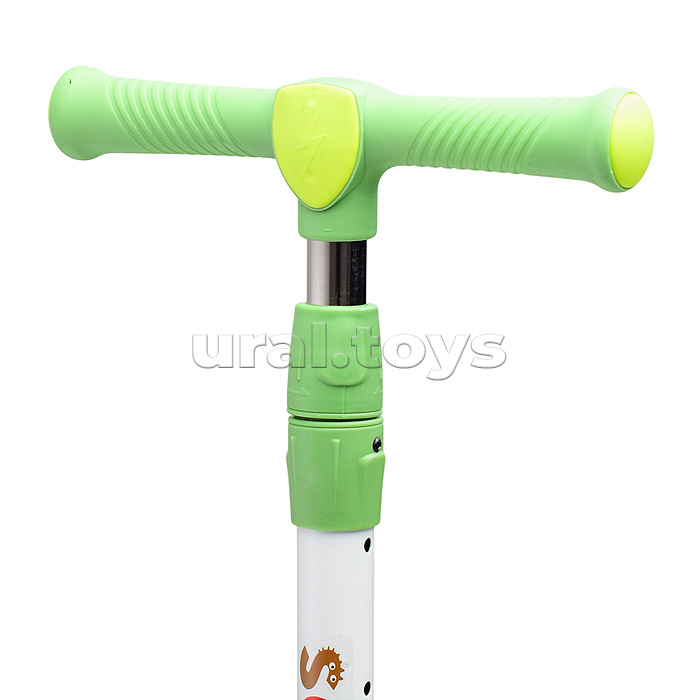 Самокат 3-х кол., зеленый, PU, в коробке