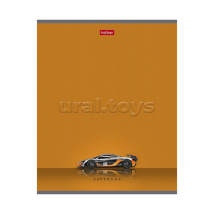 Тетрадь 48л. клетка "Гоночные авто" А5 на скобе