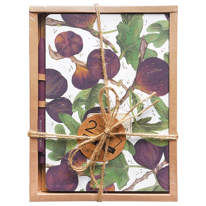 Набор подарочный "Flora. Paradise. Инжир" (две тетради BV и ручка)