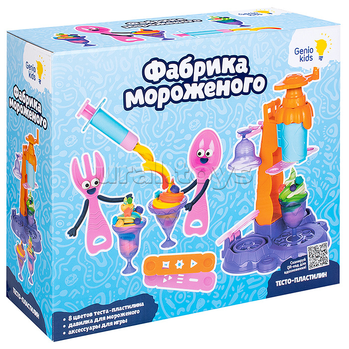 Набор для детской лепки "Тесто-пластилин" Фабрика мороженого Набор для детской лепки "Тесто-пластилин" Фабрика мороженого