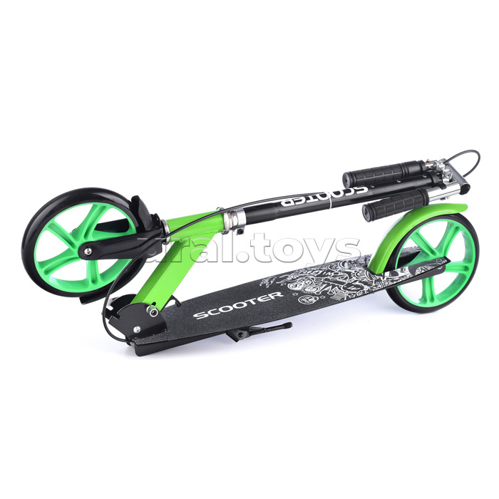 Самокат 2-х кол., зеленый, PU/ 200 мм, ABEC 7, в коробке