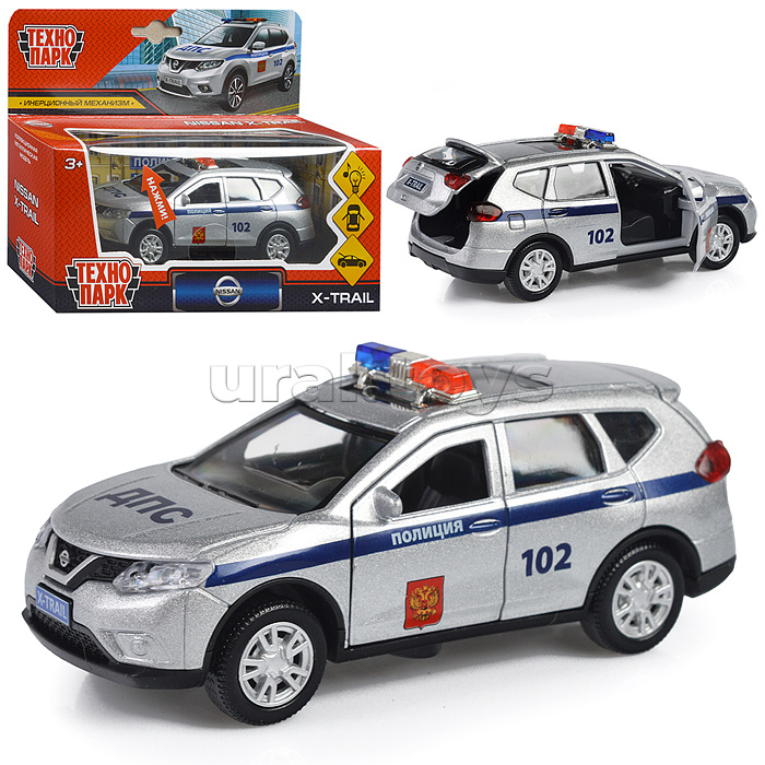 Машина металл Skoda Octavia Полиция, 12 см, (откр. дв, багаж,)инерц., в коробке