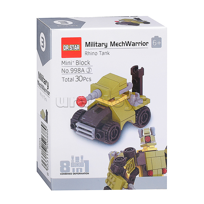 Конструктор "Военный робот" в коробке