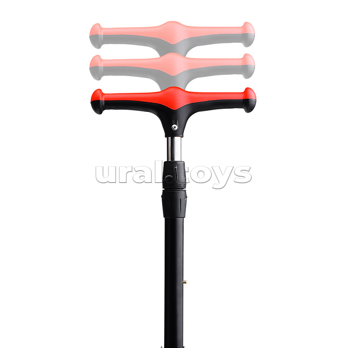 Самокат U027765Y 3-х. кол., с сиденьем, ограничителем и родительской ручкой, колеса PU, черный, в коробке