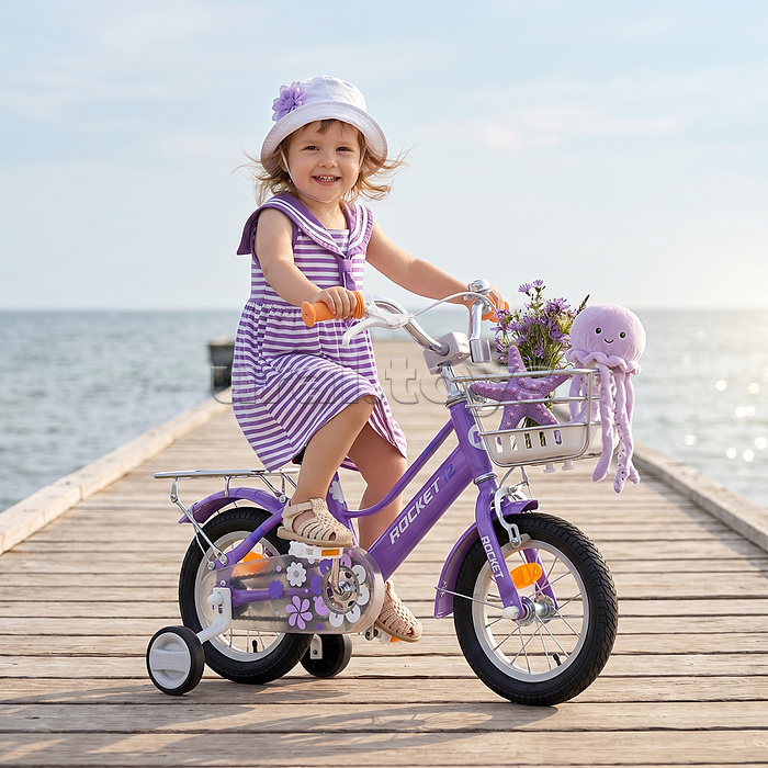 Велосипед 12" Rocket Emma, цвет сиреневый