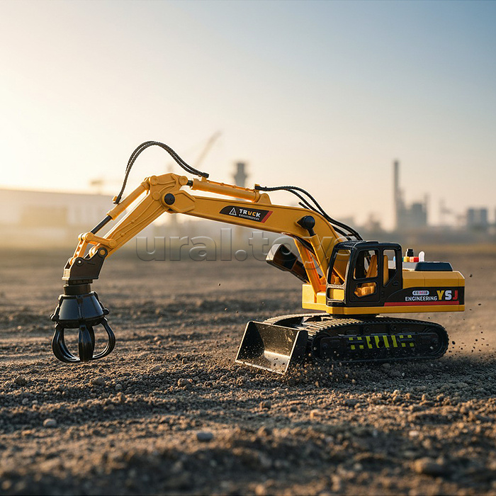 Экскаватор "Грейфер" (свет, звук) в коробке