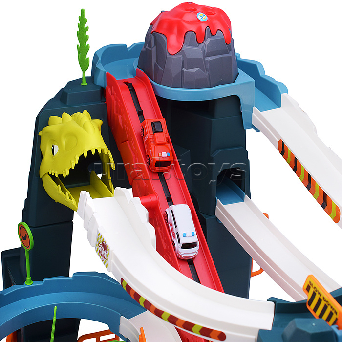 Паркинг-Трек "Вулканический холм с динозавром" в коробке