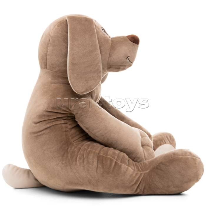 Собака Чарли, 70см (сидя 35 см), бежево-серый