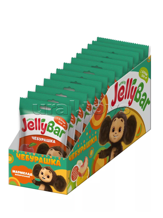 Мармелад жевательный, Чебурашка, Jellybar, 15шт, 65г.
