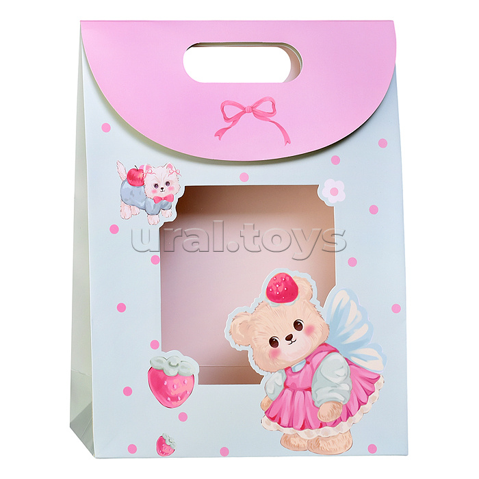 Пакет подарочный "Коробочка радости" 26*32*10см.