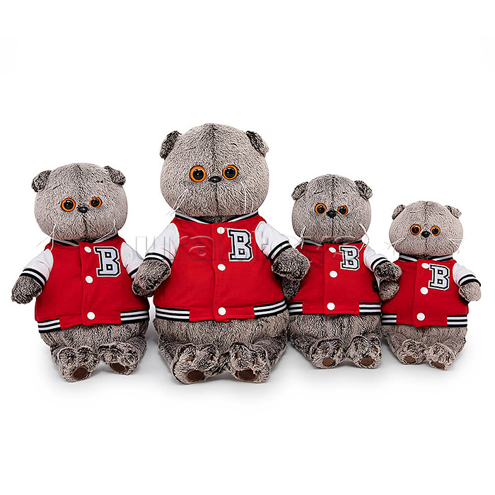 Кот Басик в клубной куртке 22см