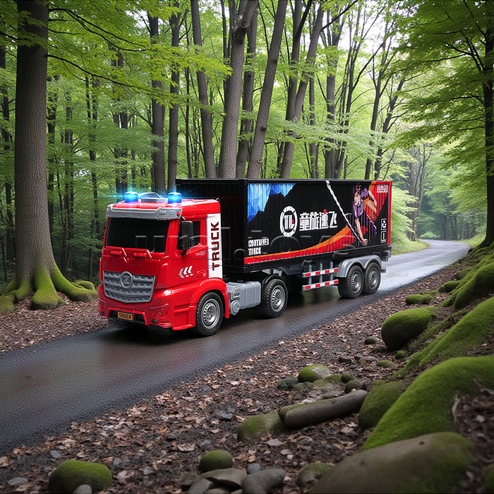 Машина "ТрансКонтинент" на батарейках. в коробке