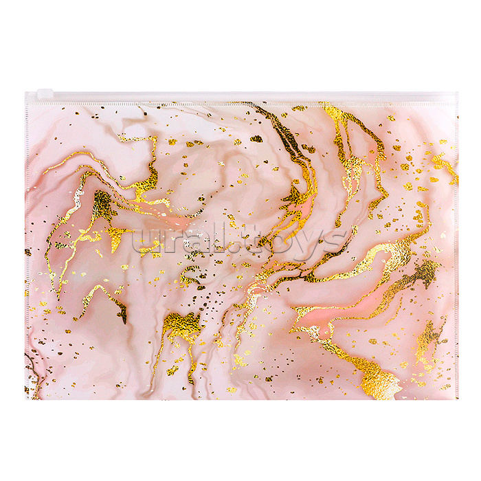Папка-конверт на молнии А4, 180мкм "Marble"