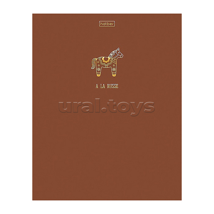 Тетрадь 48л. клетка "А-ля Рус" А5ф на скобе ламинация цв. 3D фольга 5 диз.в блоке