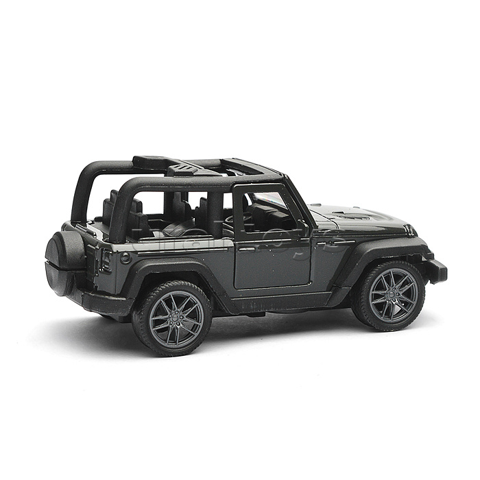 Чёрная инерционная машинка Джип Сафари die-cast,1:32, открывающиеся двери