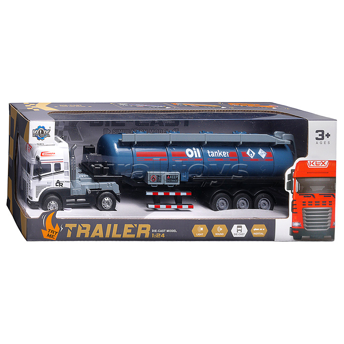 Машина "Автоцистерна" 1:24 (свет,звук) в коробке