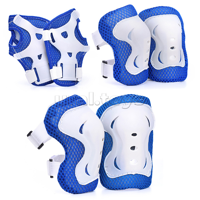 Набор защиты для катания (цвет бело/синий)