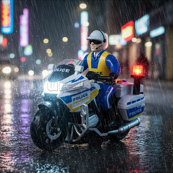 Машина "Мотопатруль" 1:20, цвет белый, в коробке