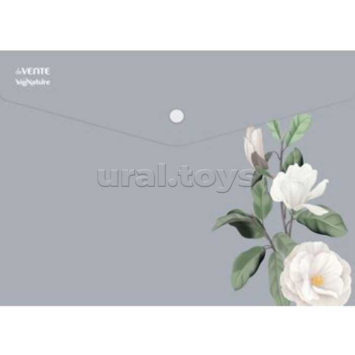 Папка-конверт на кнопке "SigNATURE" A4 (335x240 мм) 180 мкм, непрозрачная с рисунком, индивидуальная маркировка