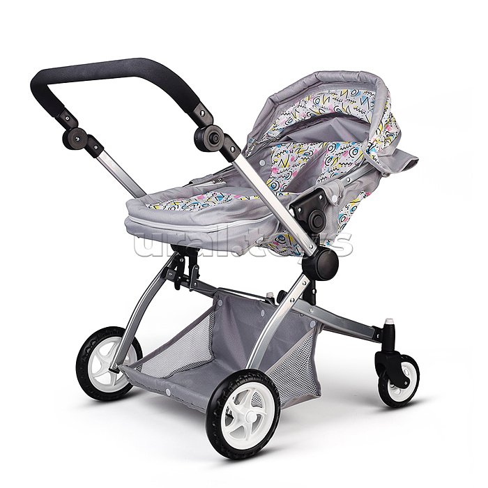 Коляская кукольная металлическая, цвет розовый