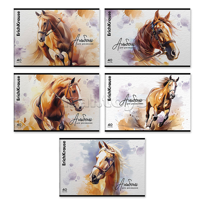 Альбом для рисования 40л. на скобе Wild Mane, А4