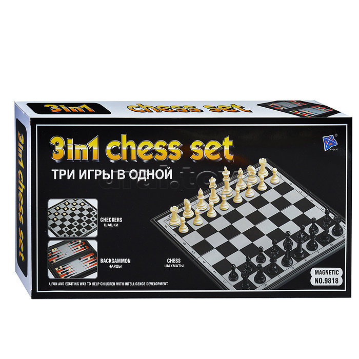 Игра 3 в 1 "Шахматы, шашки,нарды"