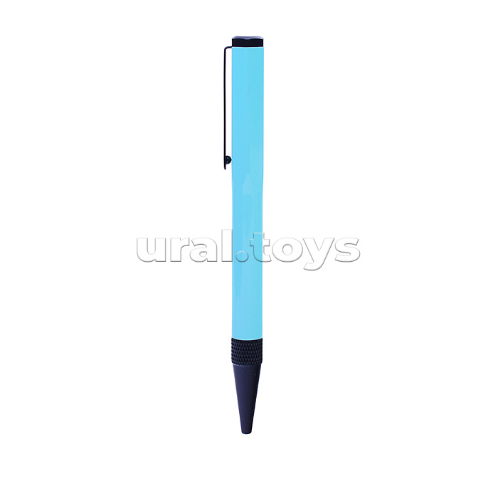 Ручка шариковая с поворотным механизмом SHOT LBL, синяя, пулевидный пиш.узел 0,7 мм, корпус металлический, сменный стержень 99 мм типа Parker,  подарочная упаковка