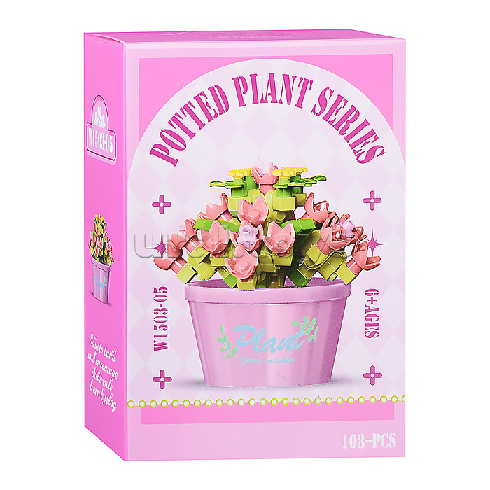 Конструктор "Цветок" (108 дет.) в коробке