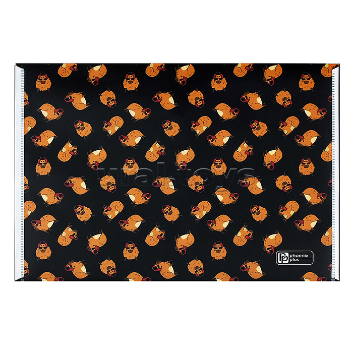 Папка для школьных тетрадей пластиковая "Крутая капибара" полипропилен, формат А4, 33x23.5 см