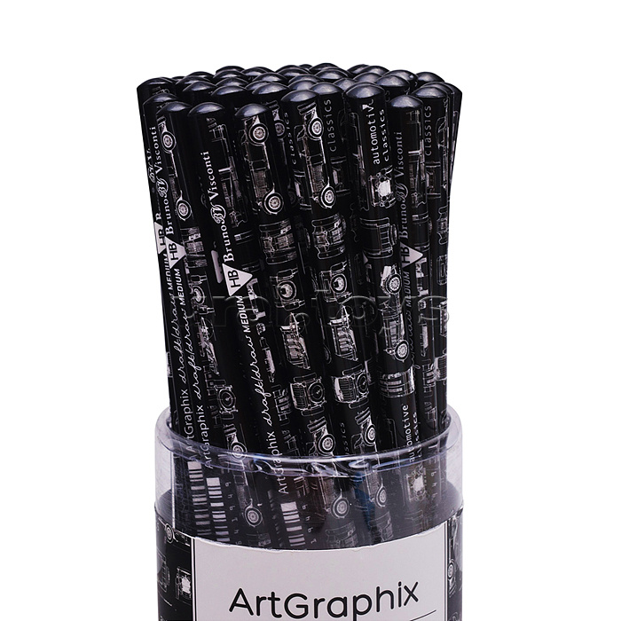 Карандаш чернографитовый "ArtGraphix. Чертеж. Автомобиль" НВ (пластиковый корпус)